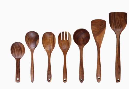 7-Piece Teak Kitchen Utensil Set