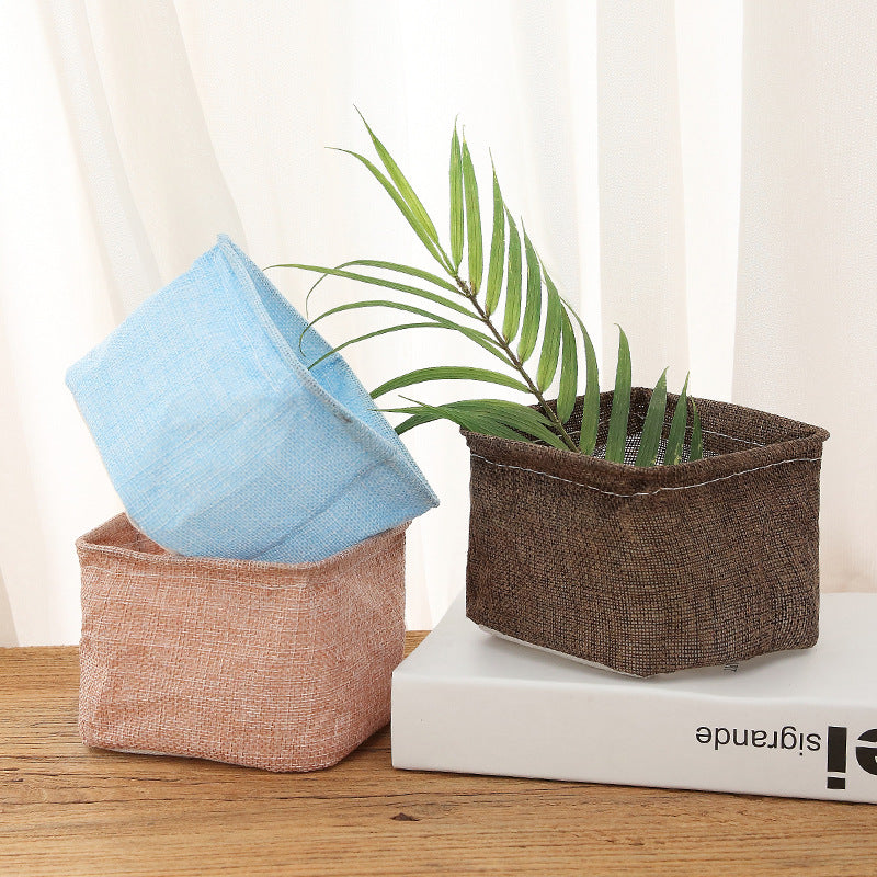 Cotton & Linen Desk Basket