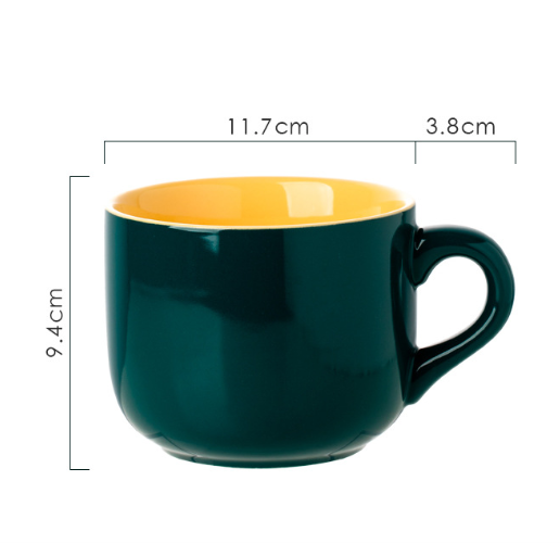 Large Ceramic Oatmeal Mug