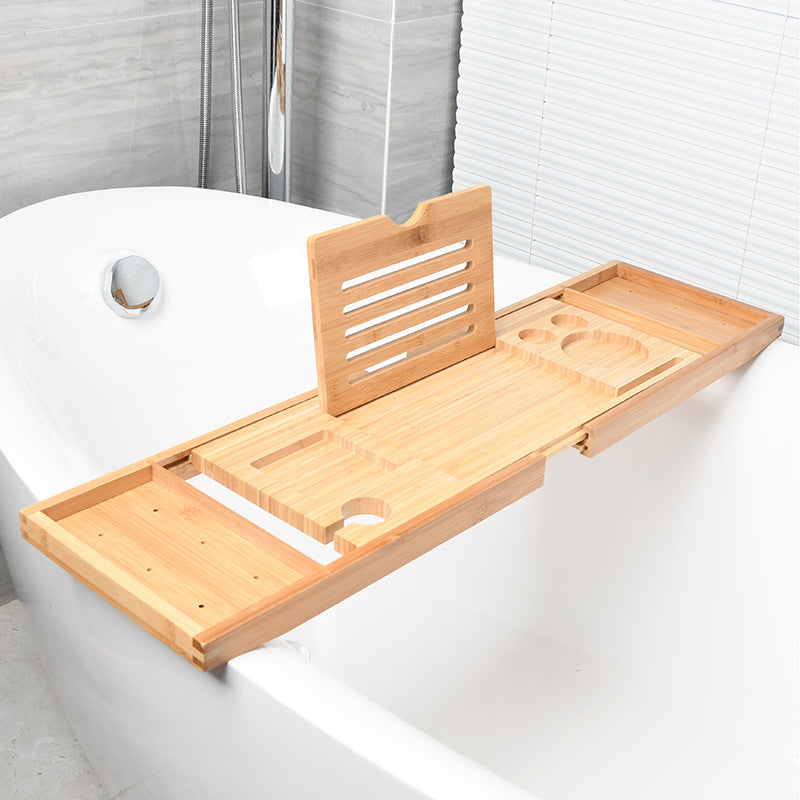Bamboo Bathtub Storage Rack