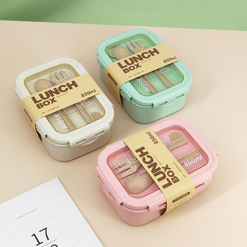 Wheat Straw Insulated Lunch Box for Students – Eco-Friendly, Convenient, Leakproof