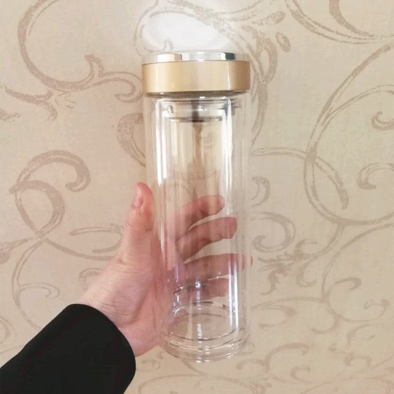 Double-Walled Glass Tea Infuser Cup