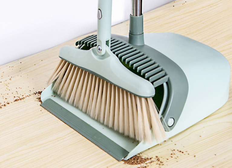 Rotating Broom and Dustpan Set for Home Use