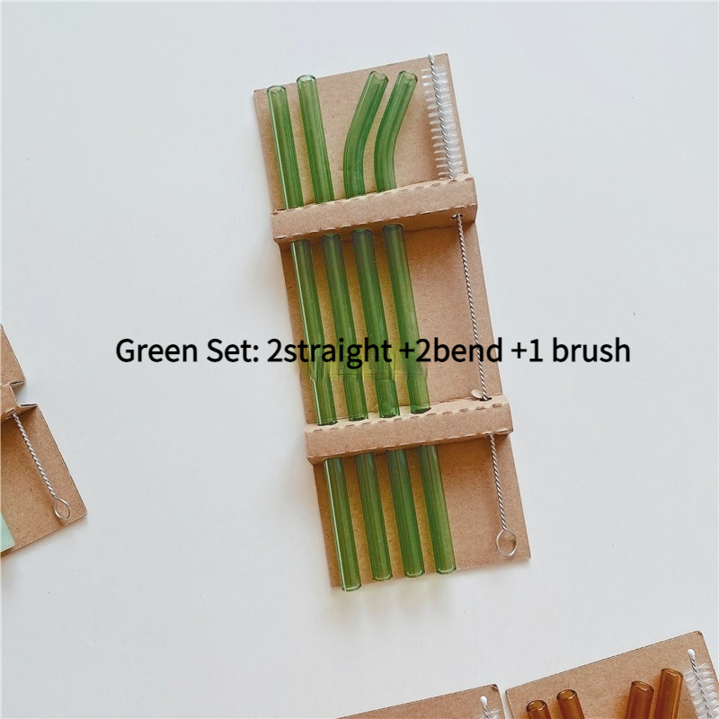 Borosilicate Glass Straws (Reusable Set)