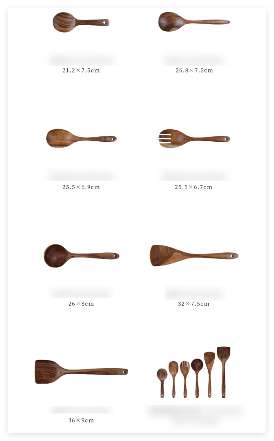 7-Piece Teak Kitchen Utensil Set
