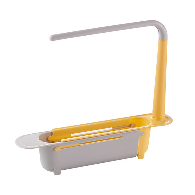 Retractable Sink Soap and Sponge Storage Rack