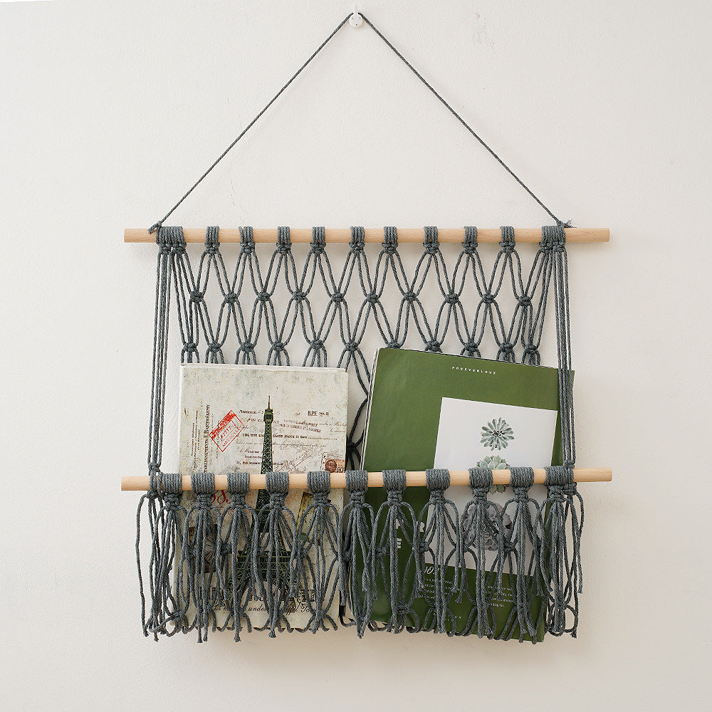 Handwoven Cotton Rope Wall Shelf