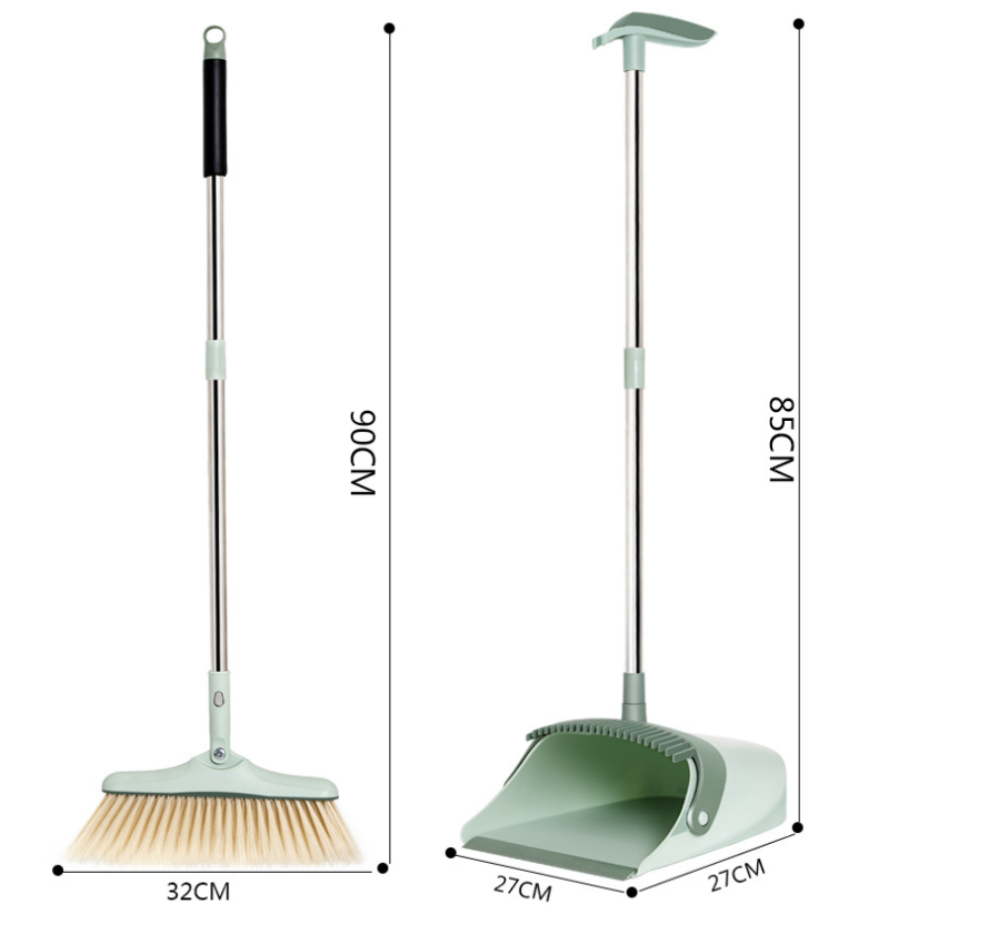Rotating Broom and Dustpan Set for Home Use