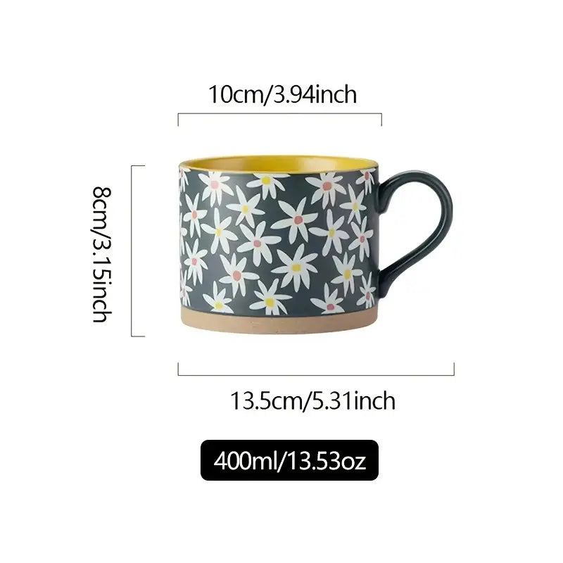 Floral Ceramic Coffee Mug