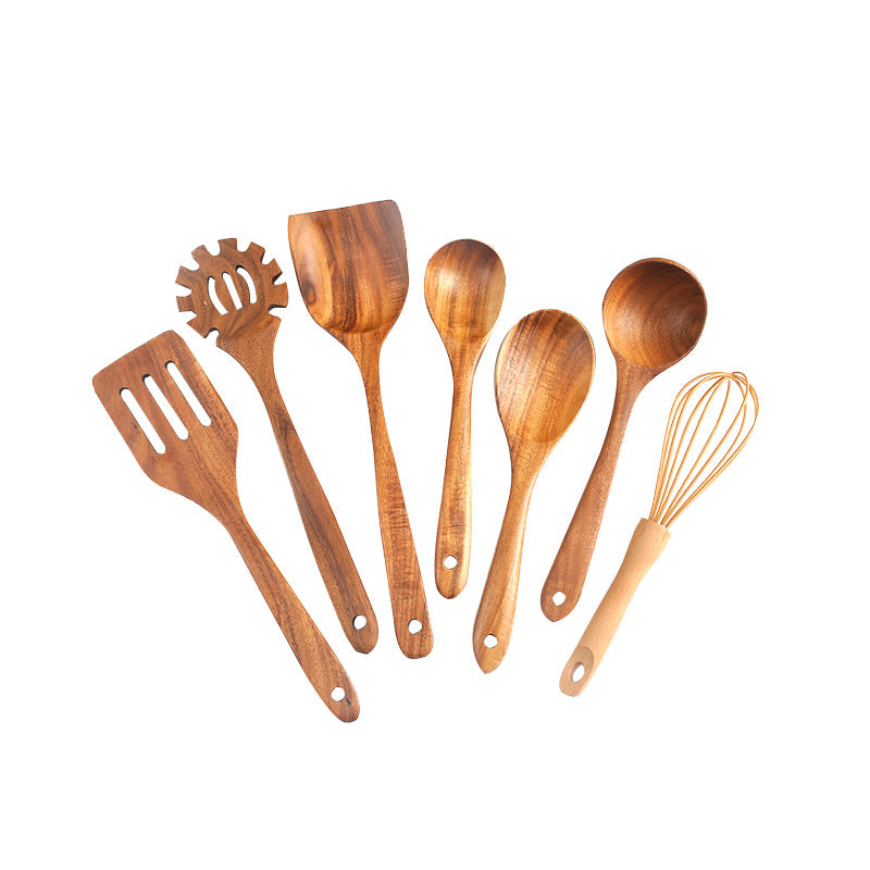 7-Piece Teak Kitchen Utensil Set