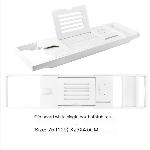 Bamboo Bathtub Storage Rack