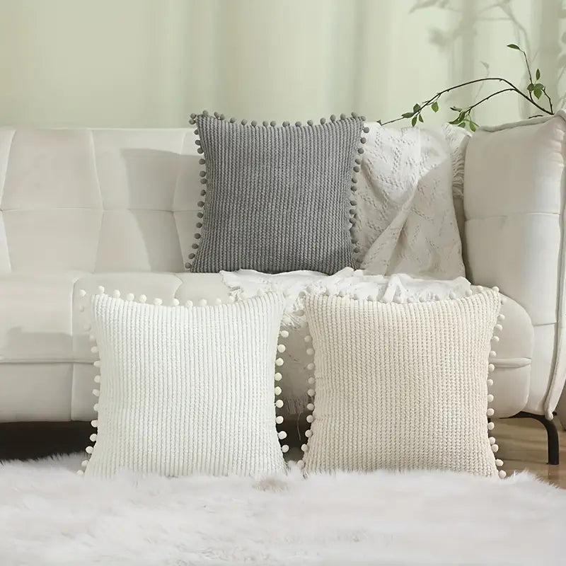 Corduroy Throw Pillowcase (18x18in)