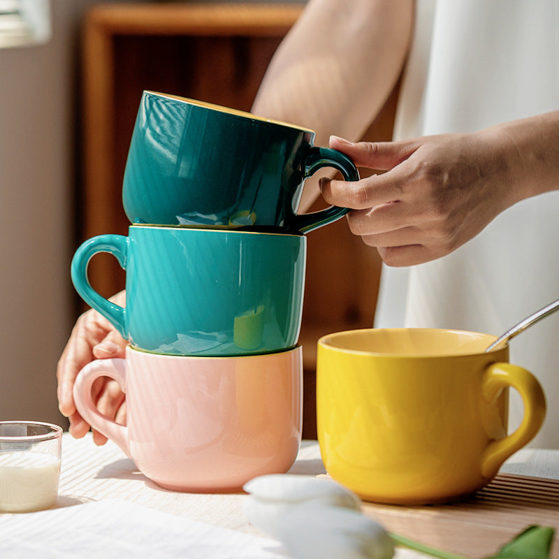 Large Ceramic Oatmeal Mug