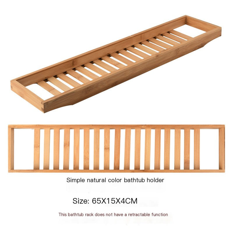 Bamboo Bathtub Storage Rack