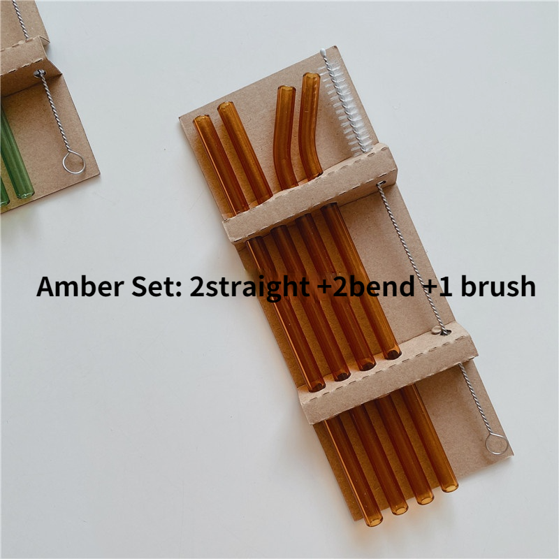Borosilicate Glass Straws (Reusable Set)