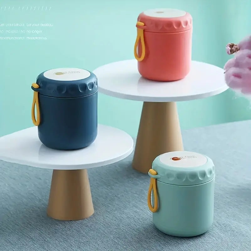 Ceramic Mug with Lid & Straw