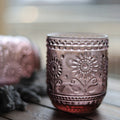 Vintage Floral Glass Cup