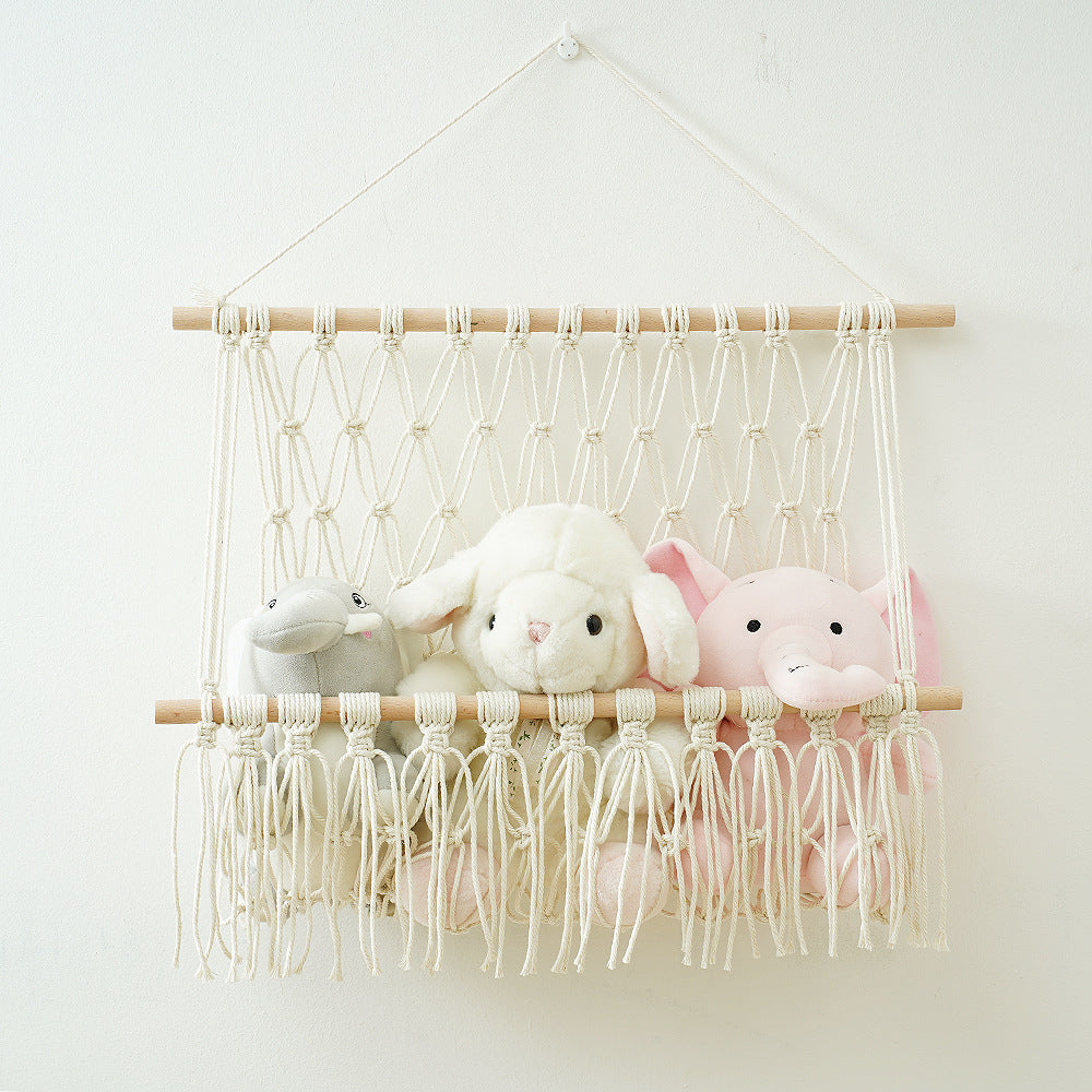 Handwoven Cotton Rope Wall Shelf