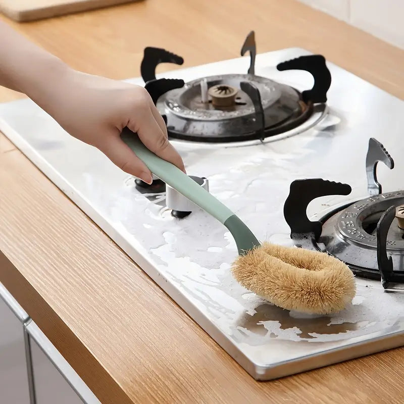 Long-Handled Coconut Fibre Dish Brush