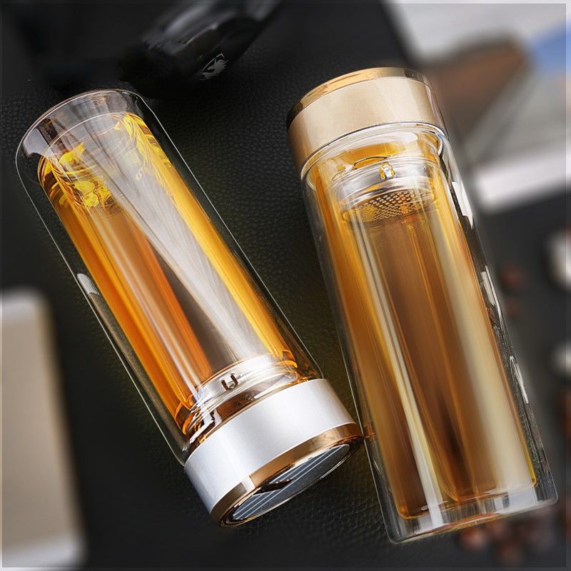 Double-Walled Glass Tea Infuser Cup