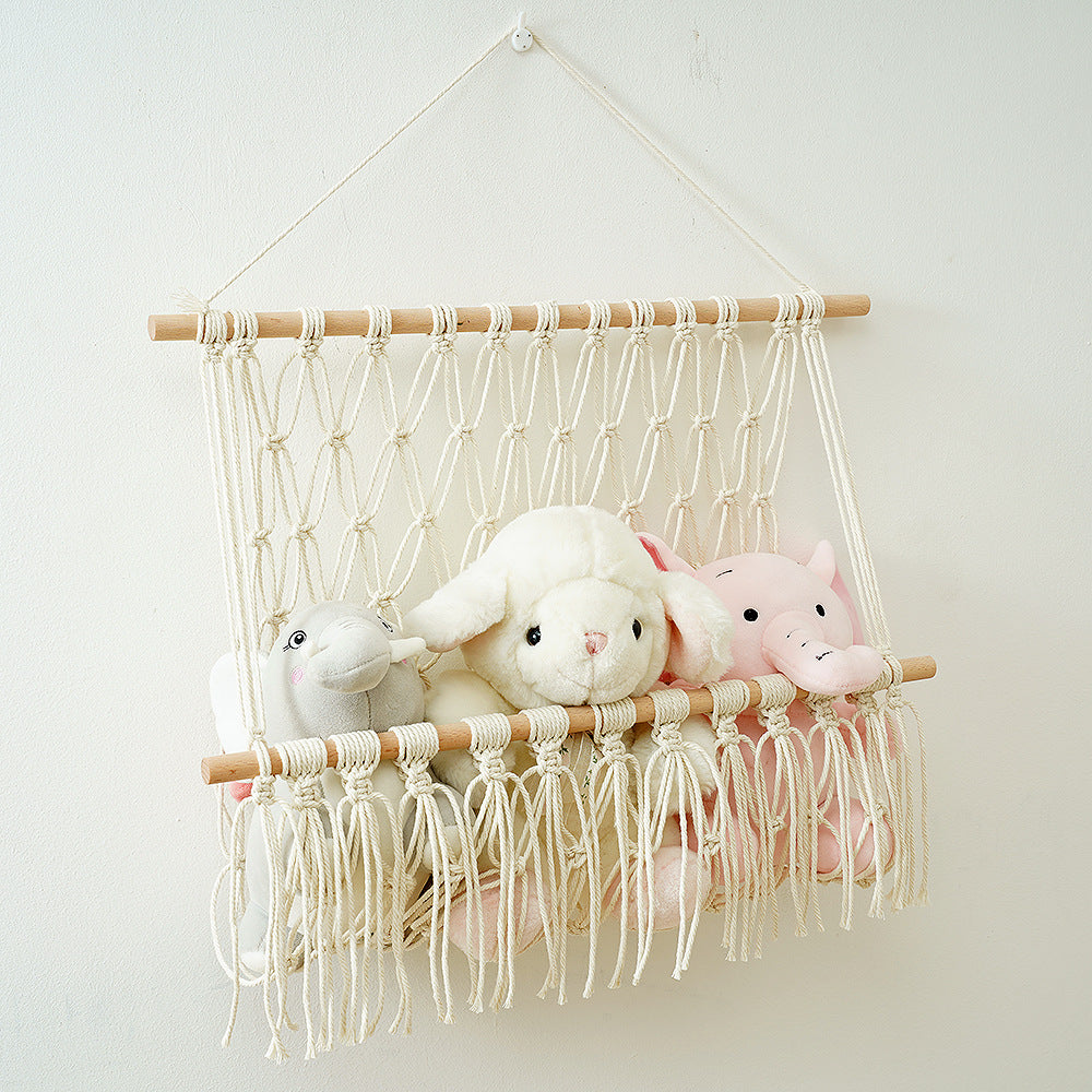 Handwoven Cotton Rope Wall Shelf