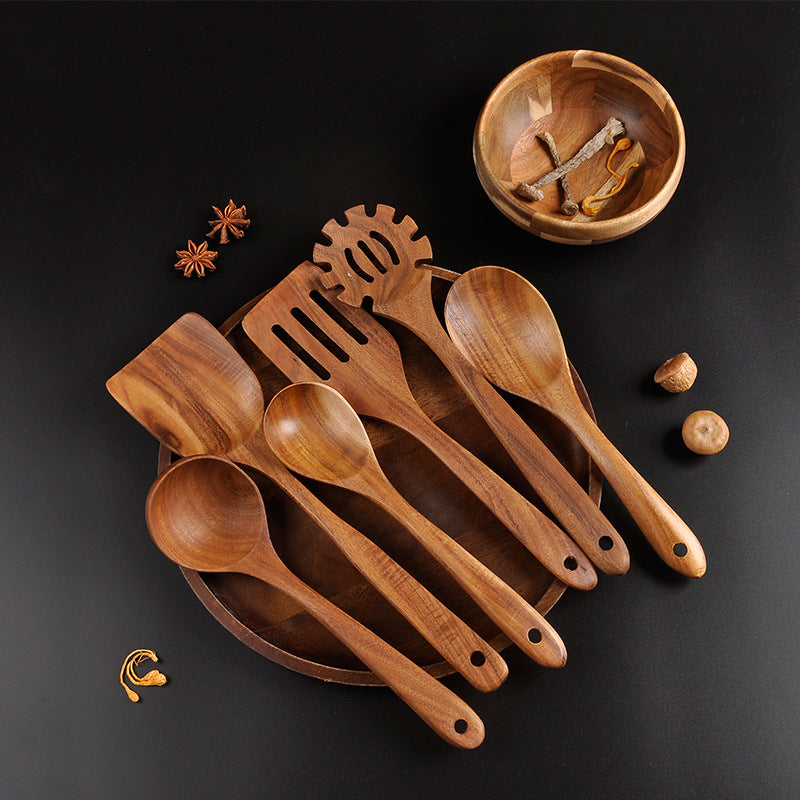 7-Piece Teak Kitchen Utensil Set